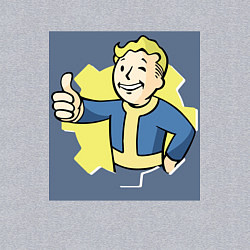 Свитшот хлопковый мужской Волт-Бой с пальцем вверх, цвет: меланж — фото 2