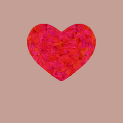 Свитшот хлопковый мужской Сердце из мазков краски, цвет: пыльно-розовый — фото 2