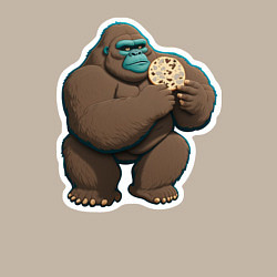 Свитшот хлопковый мужской Горилла с печенькой, цвет: миндальный — фото 2