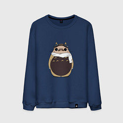 Свитшот хлопковый мужской Тоторо Порко Россо, цвет: тёмно-синий