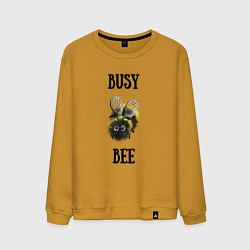 Свитшот хлопковый мужской Busy bee, цвет: горчичный