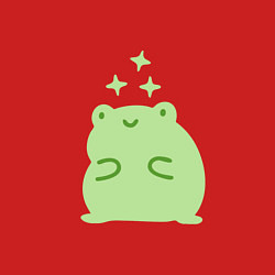 Свитшот хлопковый мужской Лягушка Kawaii, цвет: красный — фото 2