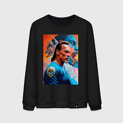 Мужской свитшот Арнольд Шварценеггер - нейросеть - знаменитый актё