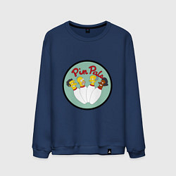 Свитшот хлопковый мужской Simpsons bowling, цвет: тёмно-синий