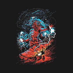 Свитшот хлопковый мужской Перун славянский бог громовержец, цвет: черный — фото 2