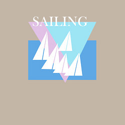 Свитшот хлопковый мужской Парусный спорт, цвет: миндальный — фото 2