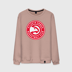 Свитшот хлопковый мужской Atlanta hawks basketball, цвет: пыльно-розовый