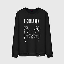 Мужской свитшот Nickelback рок кот