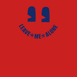 Свитшот хлопковый мужской Leave me alone смайл, цвет: красный — фото 2