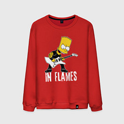 Мужской свитшот In Flames Барт Симпсон рокер