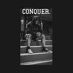 Свитшот хлопковый мужской Cbum conquer Крис Бамстед, цвет: черный — фото 2