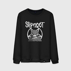 Свитшот хлопковый мужской Slipnot, цвет: черный