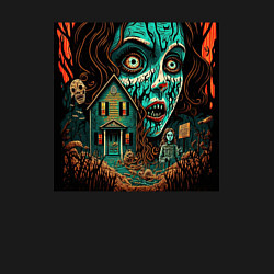 Свитшот хлопковый мужской Horror house, цвет: черный — фото 2