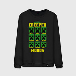 Свитшот хлопковый мужской Minecraft состояния, цвет: черный