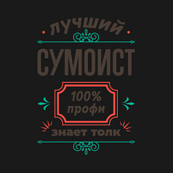 Свитшот хлопковый мужской Лучший сумоист - 100% профи, цвет: черный — фото 2