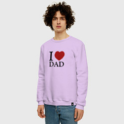 Свитшот хлопковый мужской I love dad, цвет: лаванда — фото 2