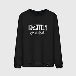 Свитшот хлопковый мужской Led Zeppelin Black dog, цвет: черный