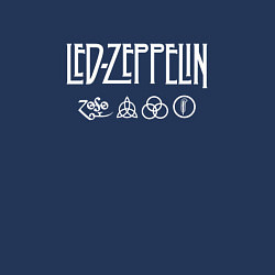 Свитшот хлопковый мужской Led Zeppelin символы, цвет: тёмно-синий — фото 2