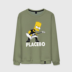 Мужской свитшот Placebo Барт Симпсон рокер