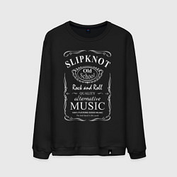 Свитшот хлопковый мужской Slipknot в стиле Jack Daniels, цвет: черный