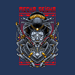 Свитшот хлопковый мужской Ирезуми Mecha Geisha, цвет: тёмно-синий — фото 2