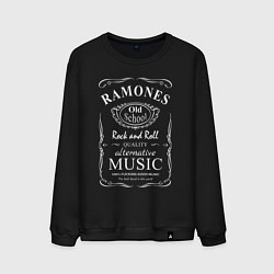 Свитшот хлопковый мужской Ramones в стиле, цвет: черный