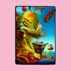 Свитшот хлопковый мужской Imitating Salvador Dali - neural network - surreal, цвет: светло-розовый — фото 2