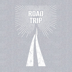 Свитшот хлопковый мужской Road trip и разделительная полоса, цвет: меланж — фото 2