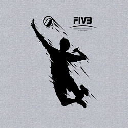 Свитшот хлопковый мужской FIVB - международная федерация волейбола, цвет: меланж — фото 2