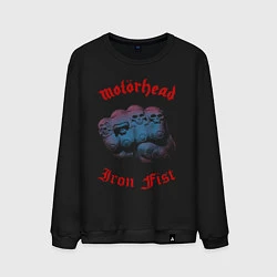 Свитшот хлопковый мужской Motorhead Iron Fist, цвет: черный