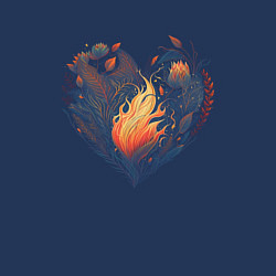 Свитшот хлопковый мужской Blooming heart, цвет: тёмно-синий — фото 2