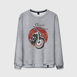 Мужской свитшот Мотоцикл Ретро принт 1