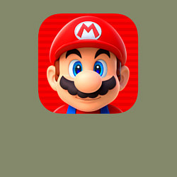 Свитшот хлопковый мужской Марио лого, цвет: авокадо — фото 2