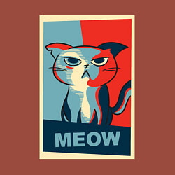 Свитшот хлопковый мужской Meow obey, цвет: кирпичный — фото 2