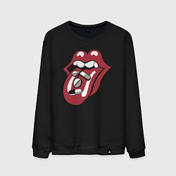 Свитшот хлопковый мужской Rolling stones pills, цвет: черный