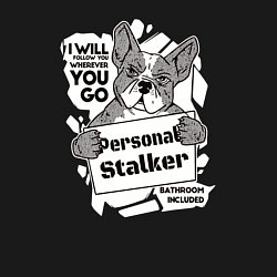 Свитшот хлопковый мужской Personal stalker, цвет: черный — фото 2