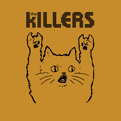 Свитшот хлопковый мужской The Killers - rock cat, цвет: горчичный — фото 2