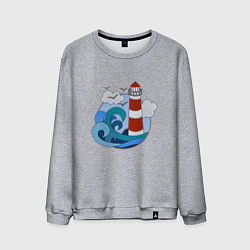 Мужской свитшот Маяк в стиле Papercut