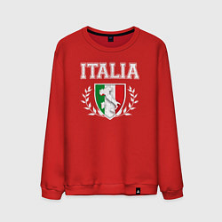 Свитшот хлопковый мужской Italy map, цвет: красный