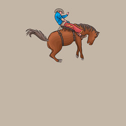 Свитшот хлопковый мужской Наездник и конь вместе, цвет: миндальный — фото 2