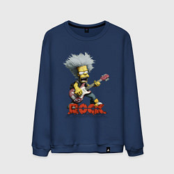 Свитшот хлопковый мужской Rock Simpsons style, цвет: тёмно-синий