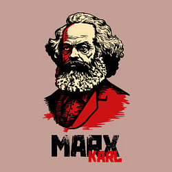 Свитшот хлопковый мужской Karl Marx - 3 цвета, цвет: пыльно-розовый — фото 2