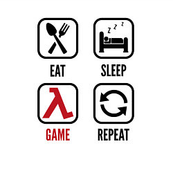 Свитшот хлопковый мужской Eat - sleep - Half-Life - repeat, цвет: белый — фото 2