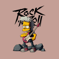 Свитшот хлопковый мужской Simpsons Rock, цвет: пыльно-розовый — фото 2