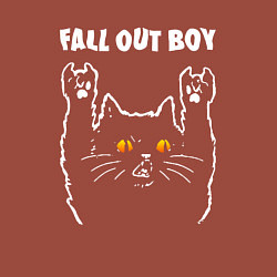 Свитшот хлопковый мужской Fall Out Boy rock cat, цвет: кирпичный — фото 2