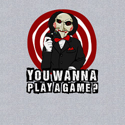 Свитшот хлопковый мужской You wanna play a game, цвет: меланж — фото 2