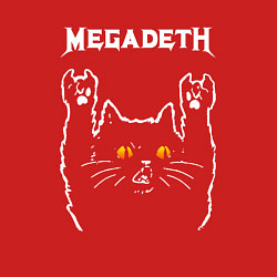Свитшот хлопковый мужской Megadeth rock cat, цвет: красный — фото 2