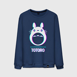 Мужской свитшот Символ Totoro в стиле glitch