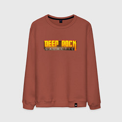 Свитшот хлопковый мужской Deep Rock Galactic logo, цвет: кирпичный