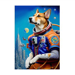 Свитшот хлопковый мужской The dog is a brave cosmonaut, цвет: белый — фото 2